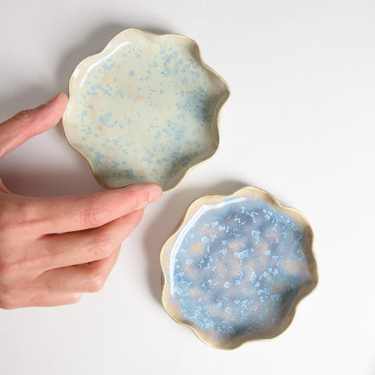 Set of 2 Wavy Jewellery Dishes - Opal and Moonstone (second)