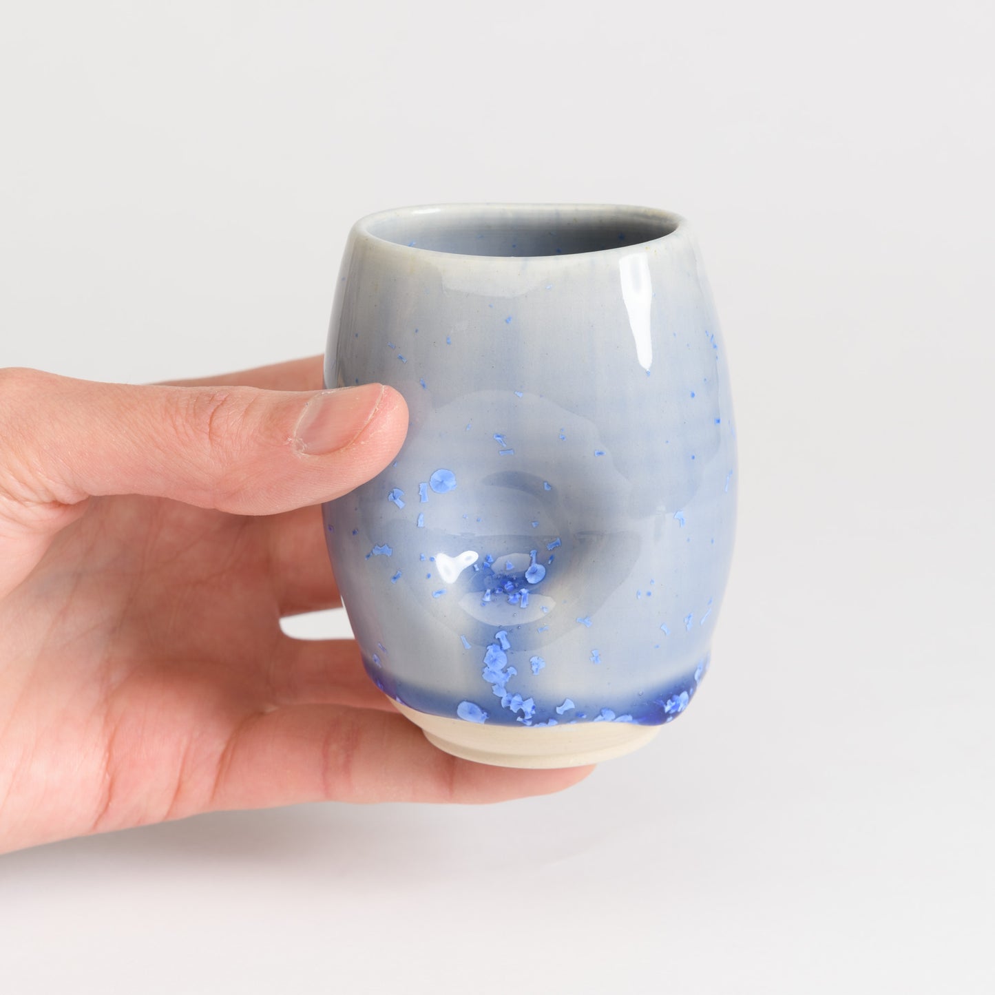 Mini Vase - Blue Dimpled