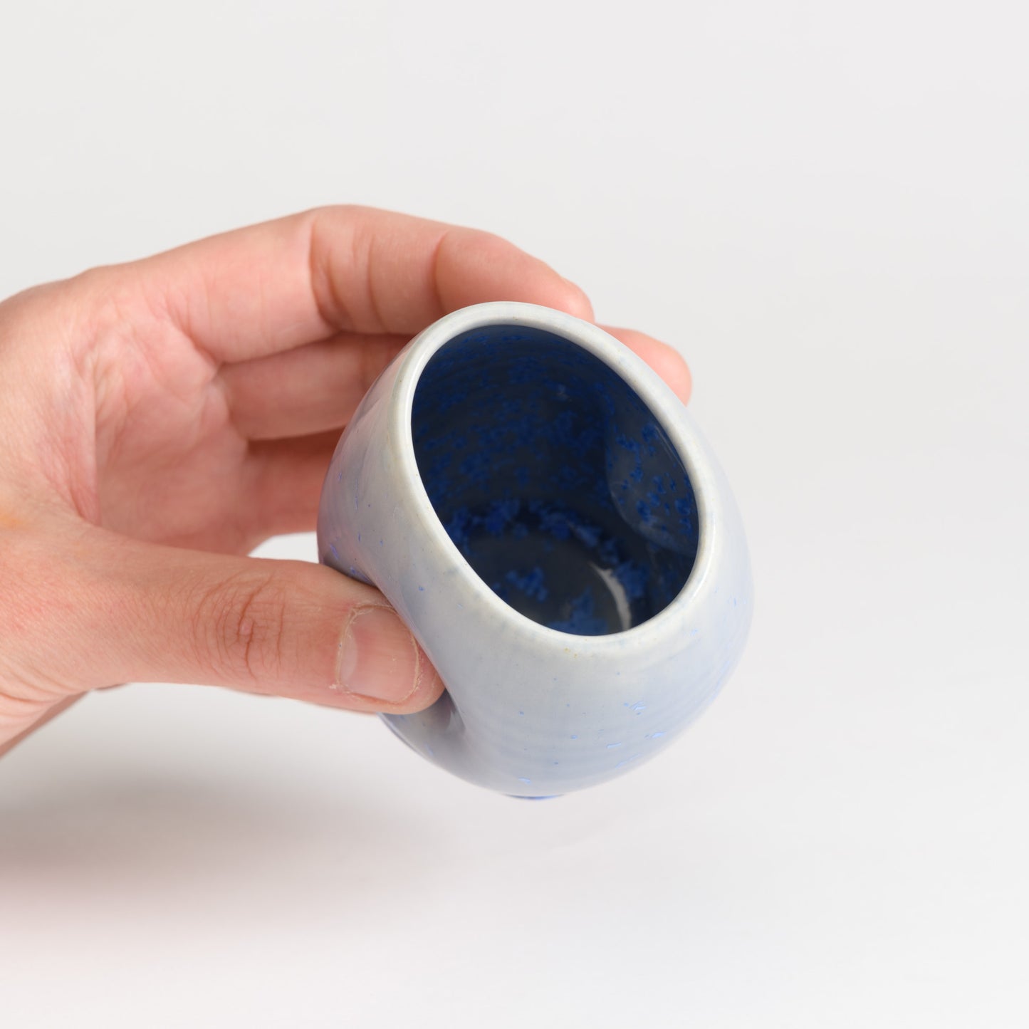 Mini Vase - Blue Dimpled