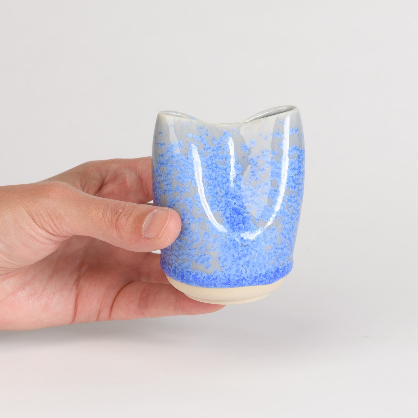 Mini Vase - Blue Pinched