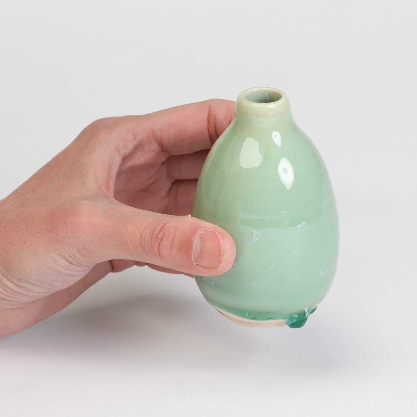 Mini Vase - Green Bottle