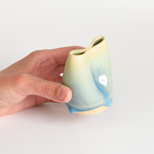 Mini Vase - Ocean Pinched