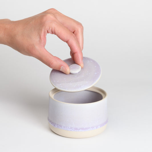 Salt/Sugar Pot - Crystal Lilac