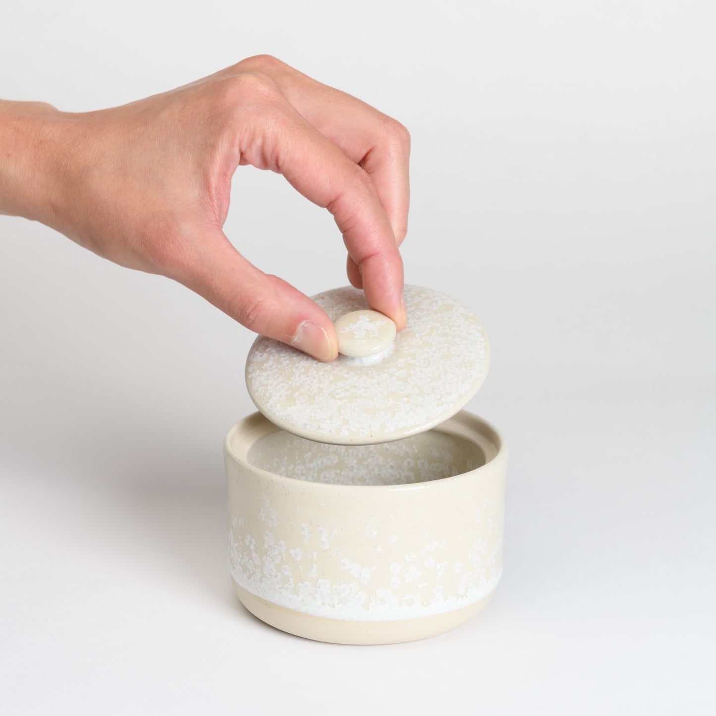 Salt/Sugar Pot - Crystal Natural
