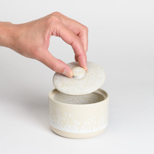 Salt/Sugar Pot - Crystal Natural