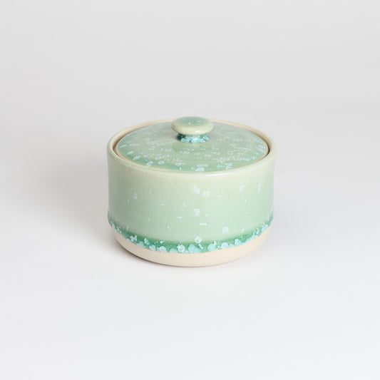 Salt/Sugar Pot - Crystal Mint
