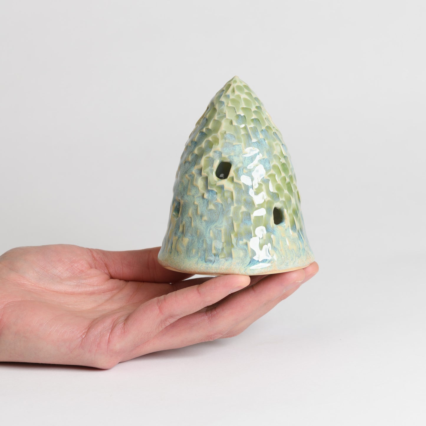 Christmas Tree - Carved Small Seafoam