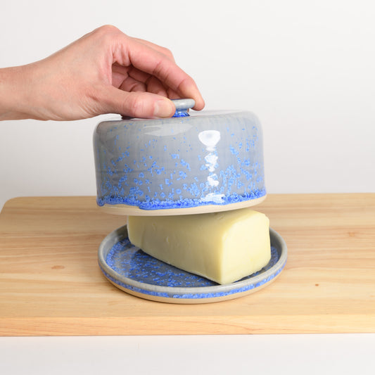 Butter Dish - Crystal Blue