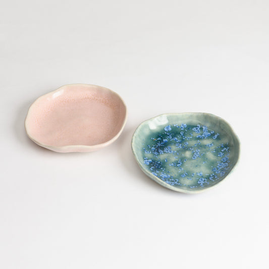 Set of 2 Jewellery Dishes - Pink and Teal (second)