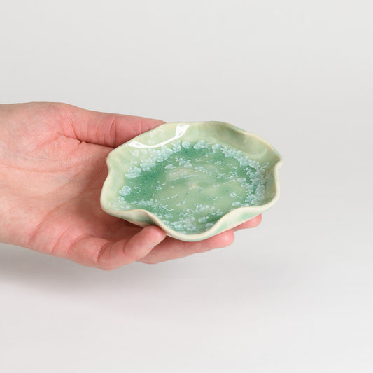 Jewellery Dish Wavy - Crystal Mint