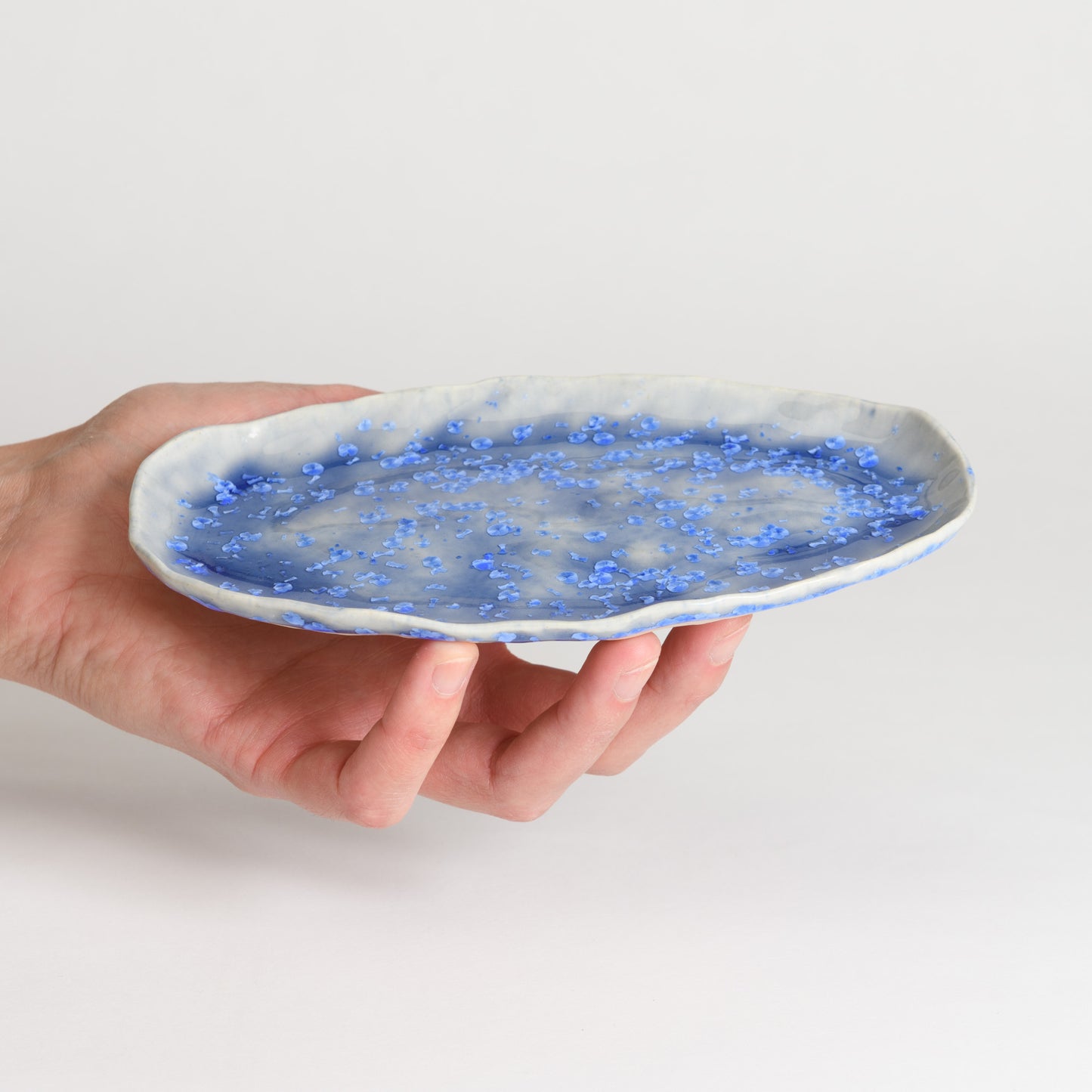 Oval Tray - Crystal Blue