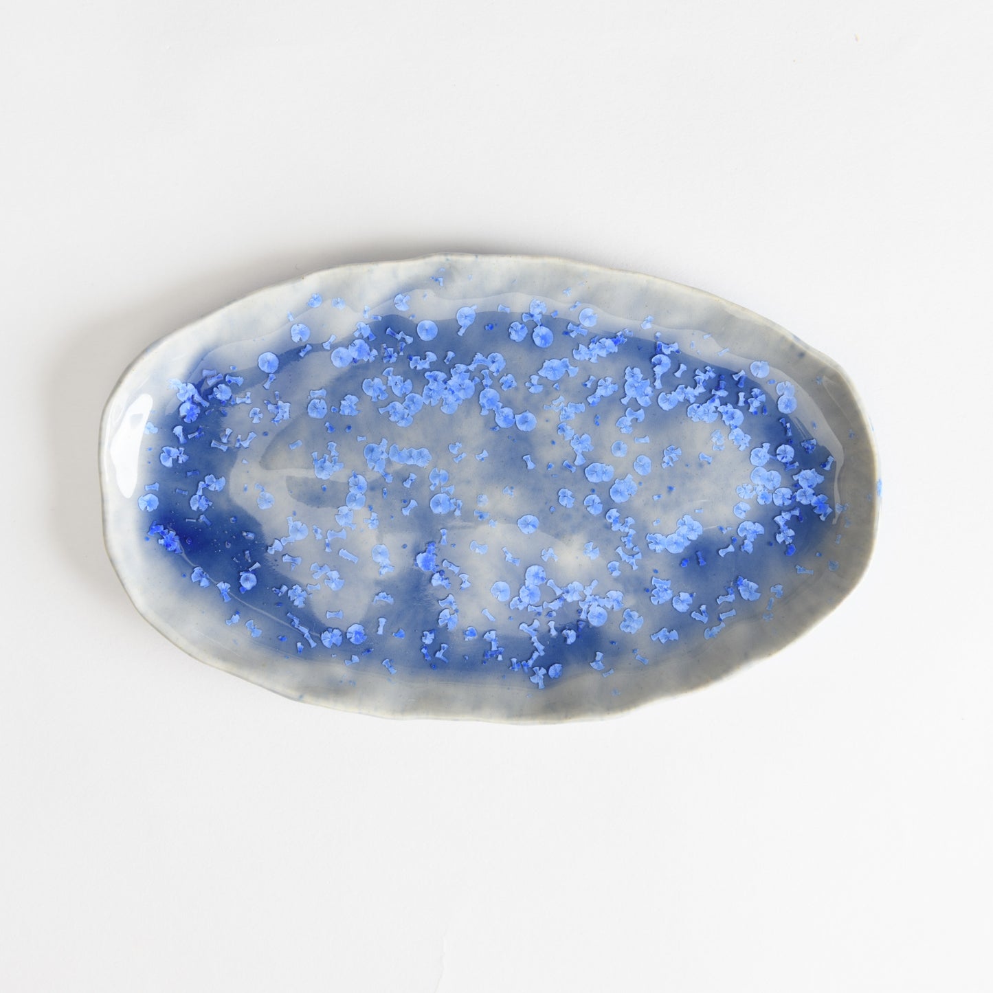 Oval Tray - Crystal Blue