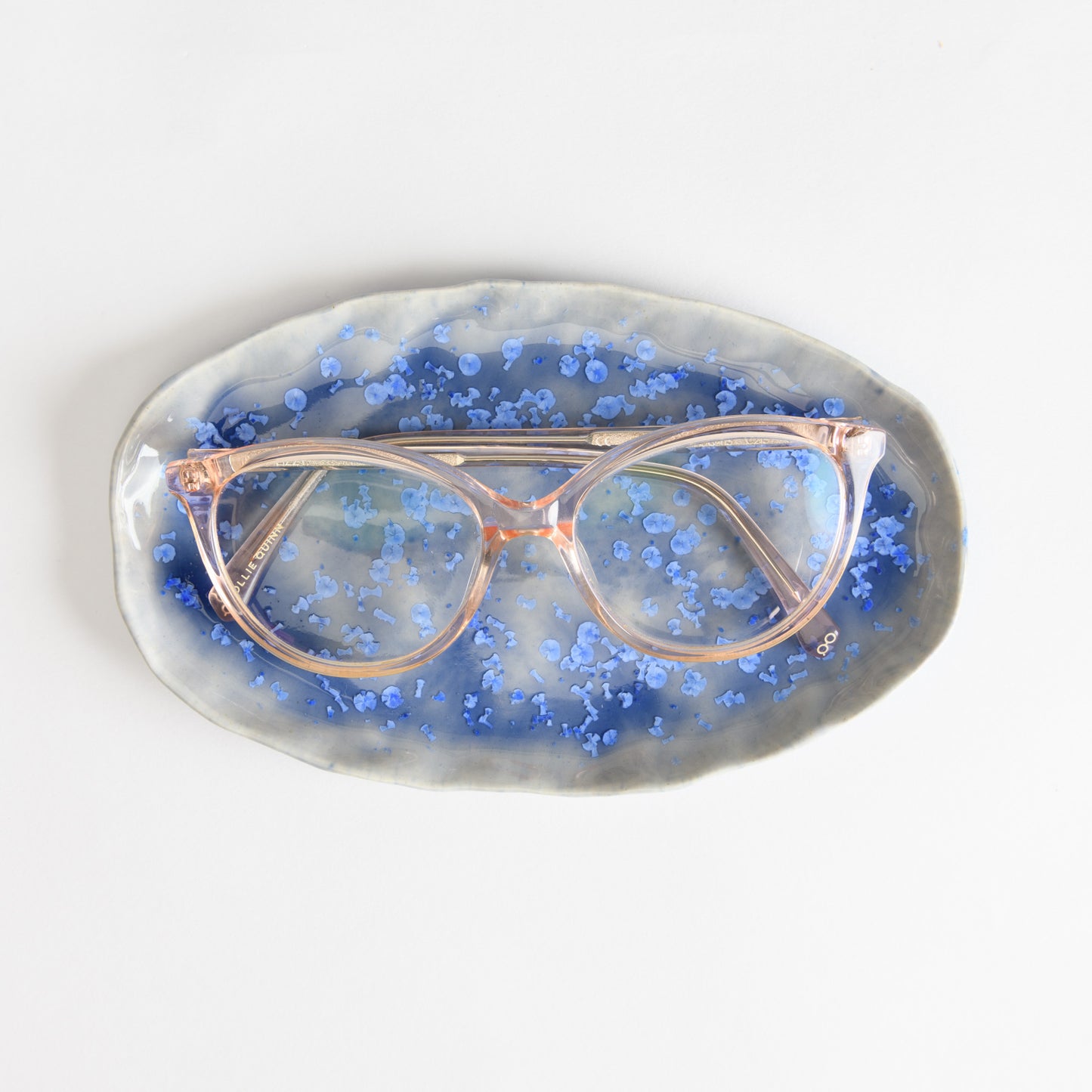 Oval Tray - Crystal Blue