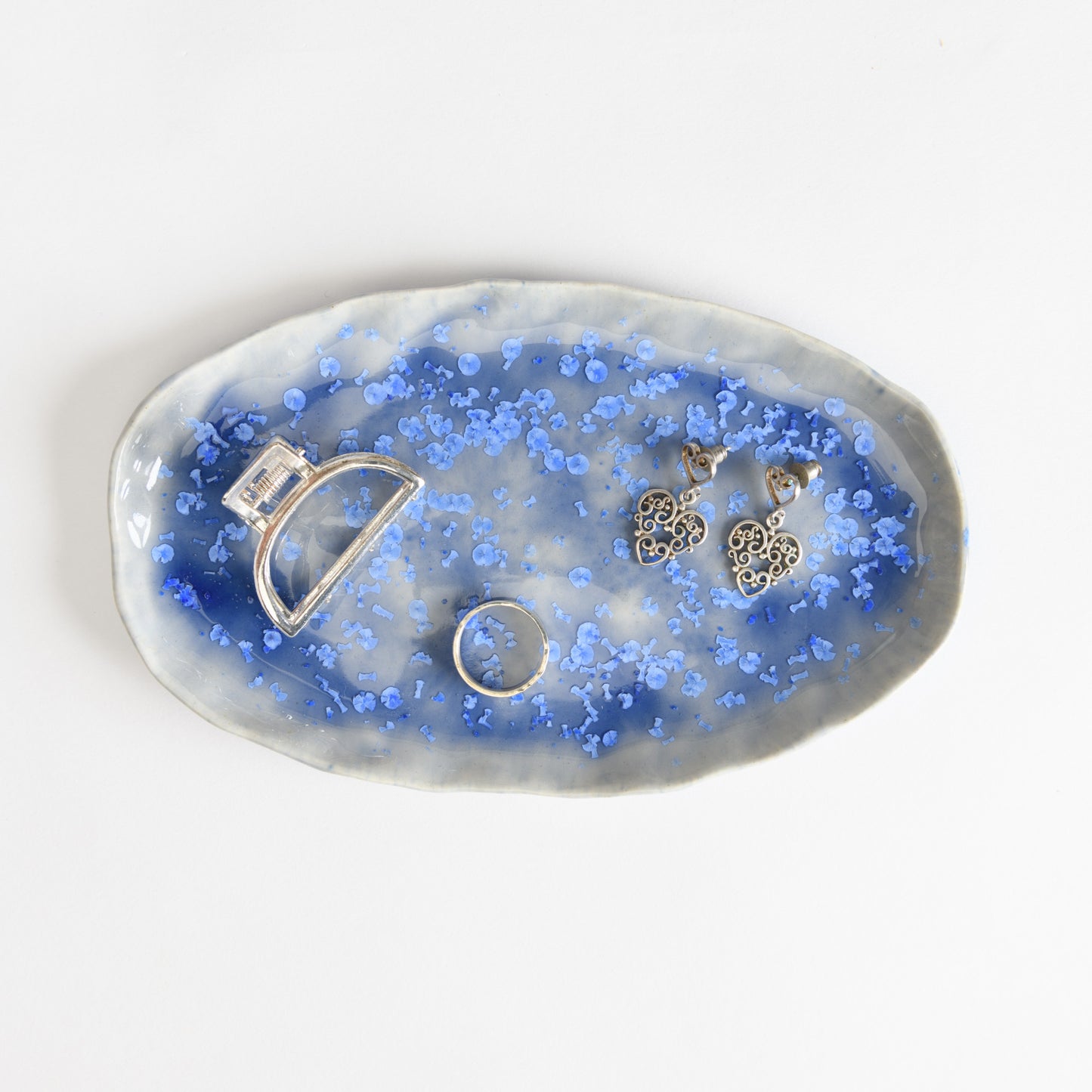 Oval Tray - Crystal Blue