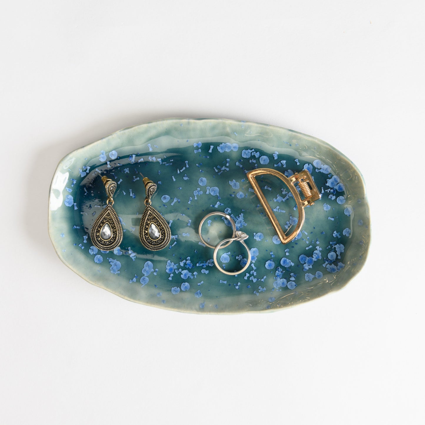 Oval Tray - Crystal Teal
