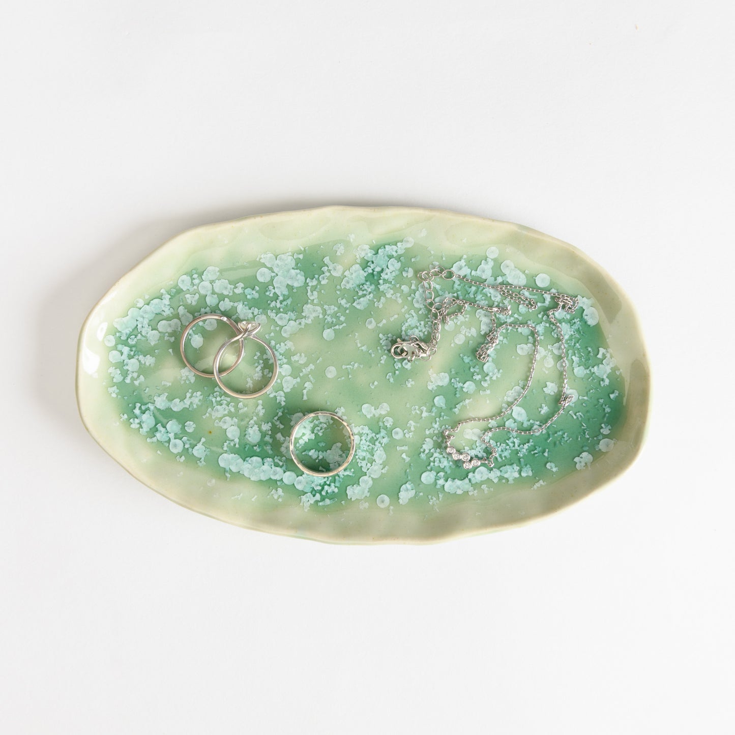 Oval Tray - Crystal Mint