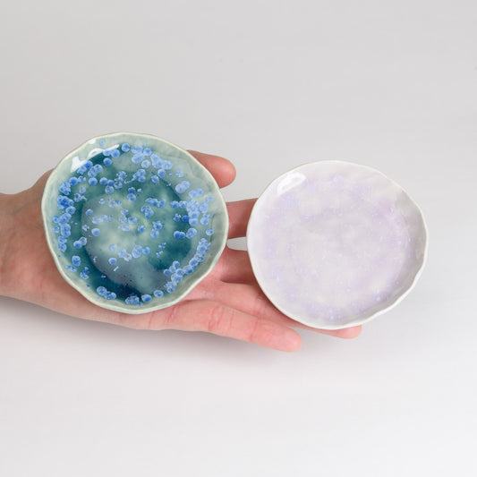 Set of 2 Jewellery Dishes - Teal and Lilac (second)