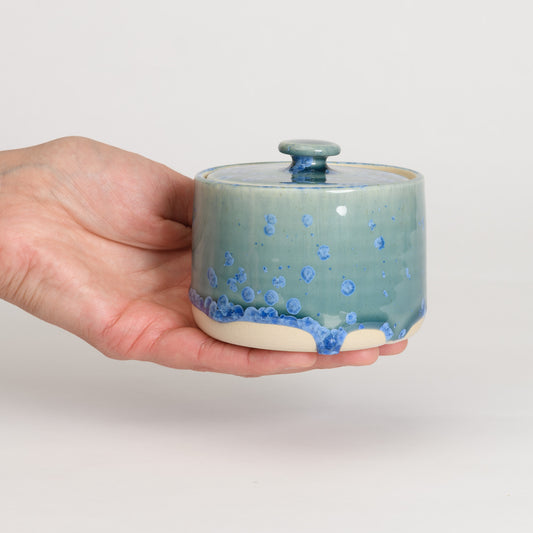 Salt / Sugar Pot - Crystal Teal (second)