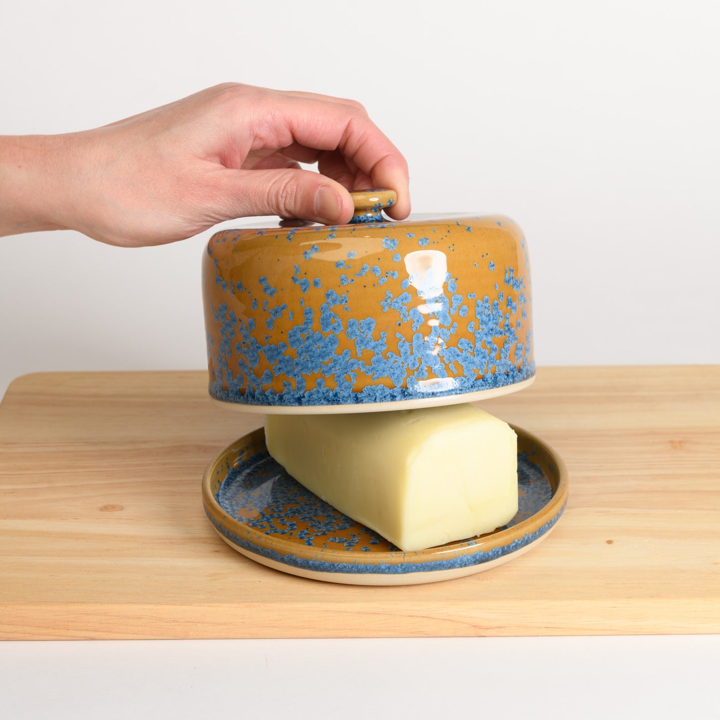 Butter Dish - Crystal Amber