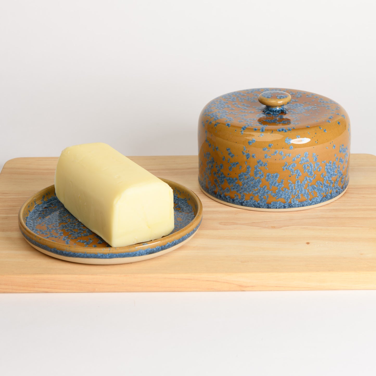 Butter Dish - Crystal Amber