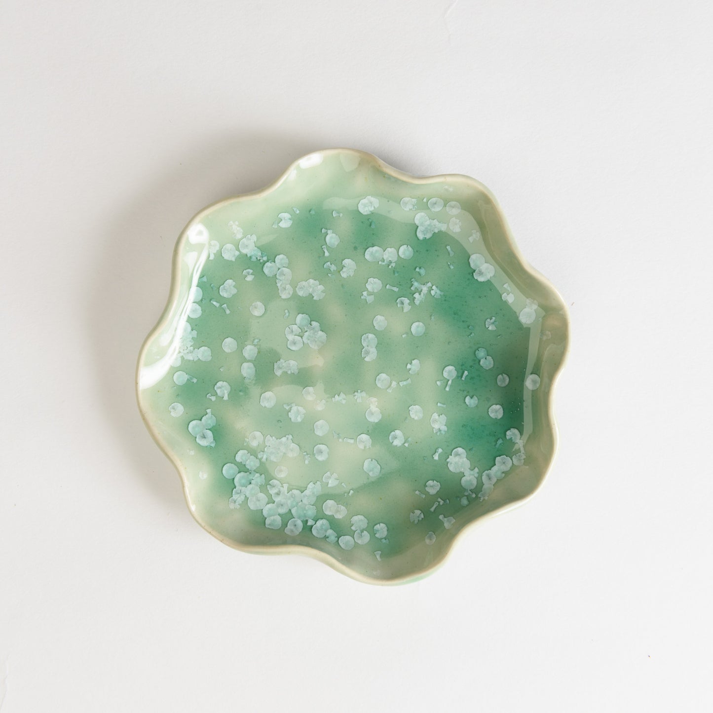 Jewellery Dish Wavy - Crystal Mint