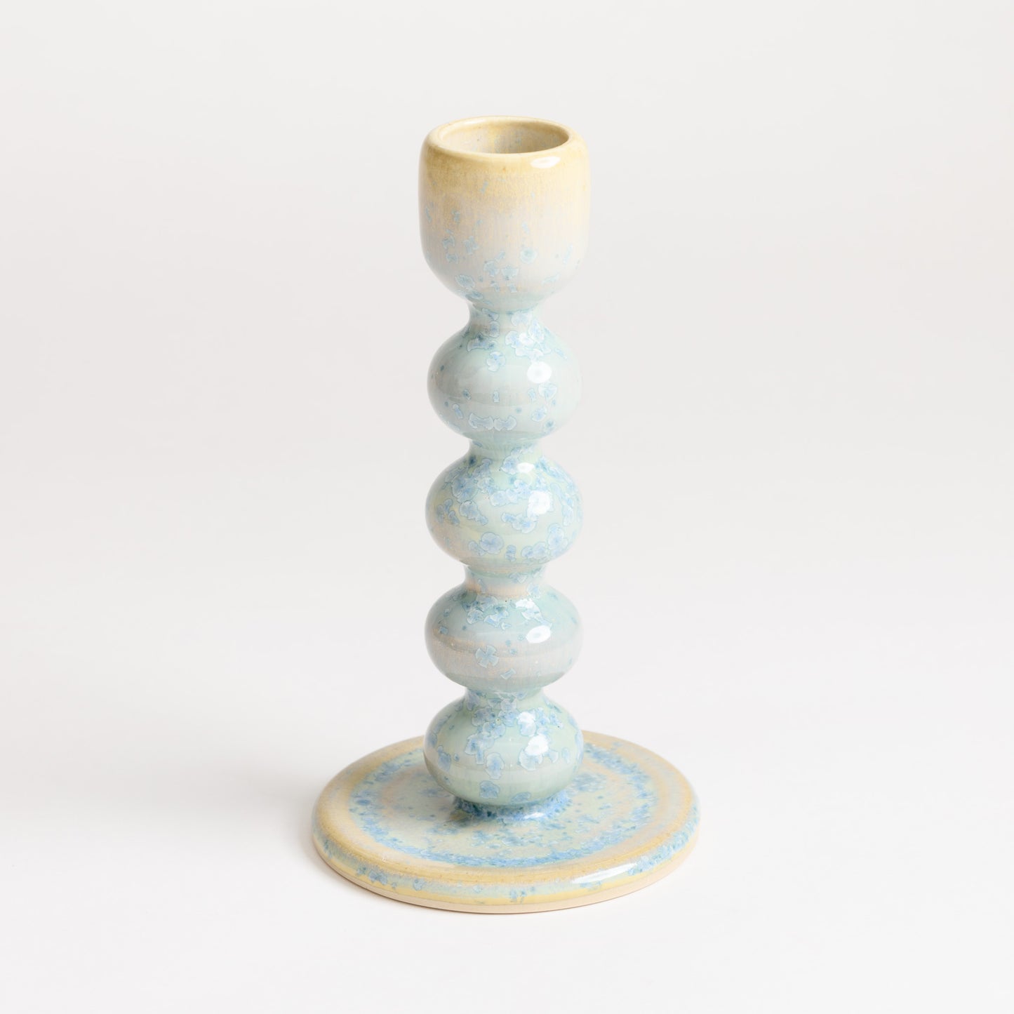 Tall Candlestick - Mermaid Opal