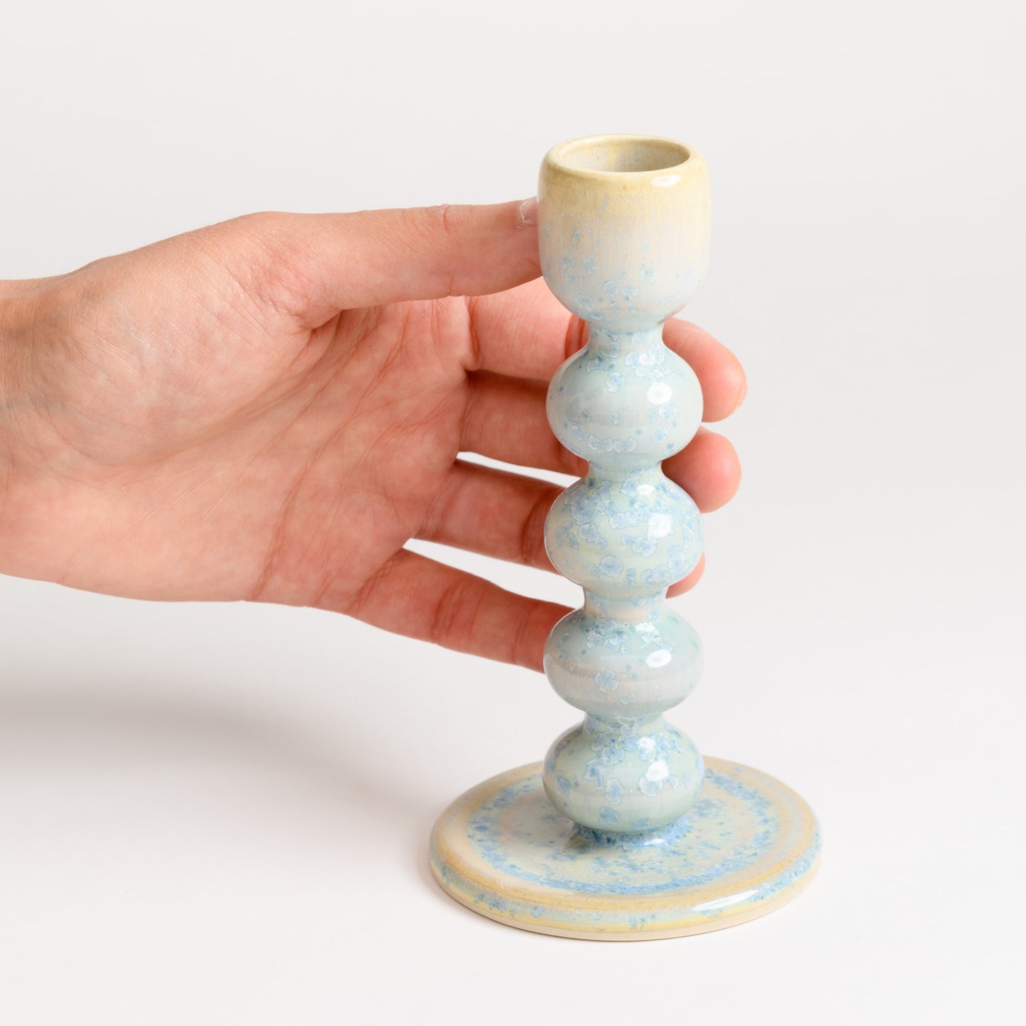Tall Candlestick - Mermaid Opal