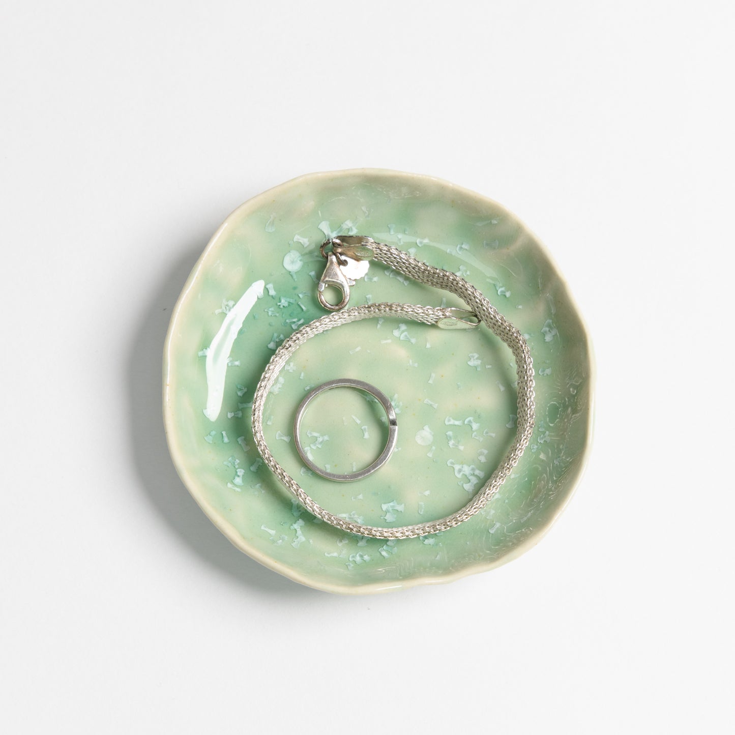 Jewellery Dish - Crystal Mint