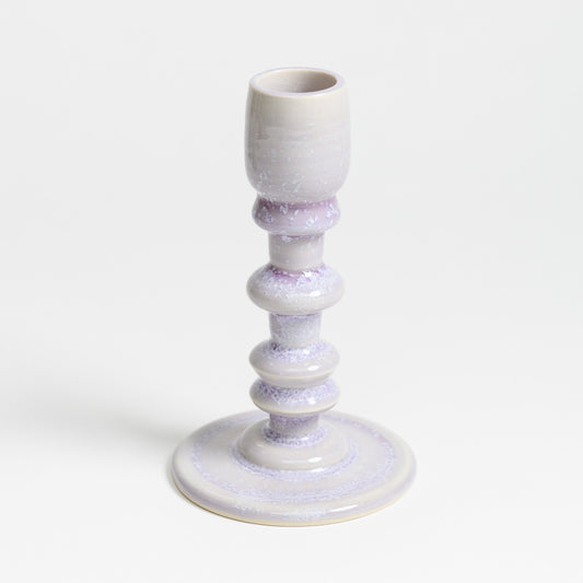 Tall Candlestick - Crystal Lilac