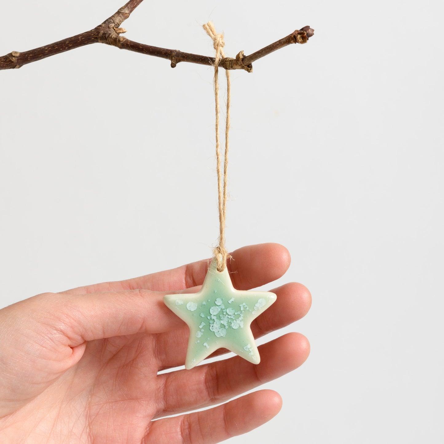 Christmas Ornament - Star - Crystal Mint