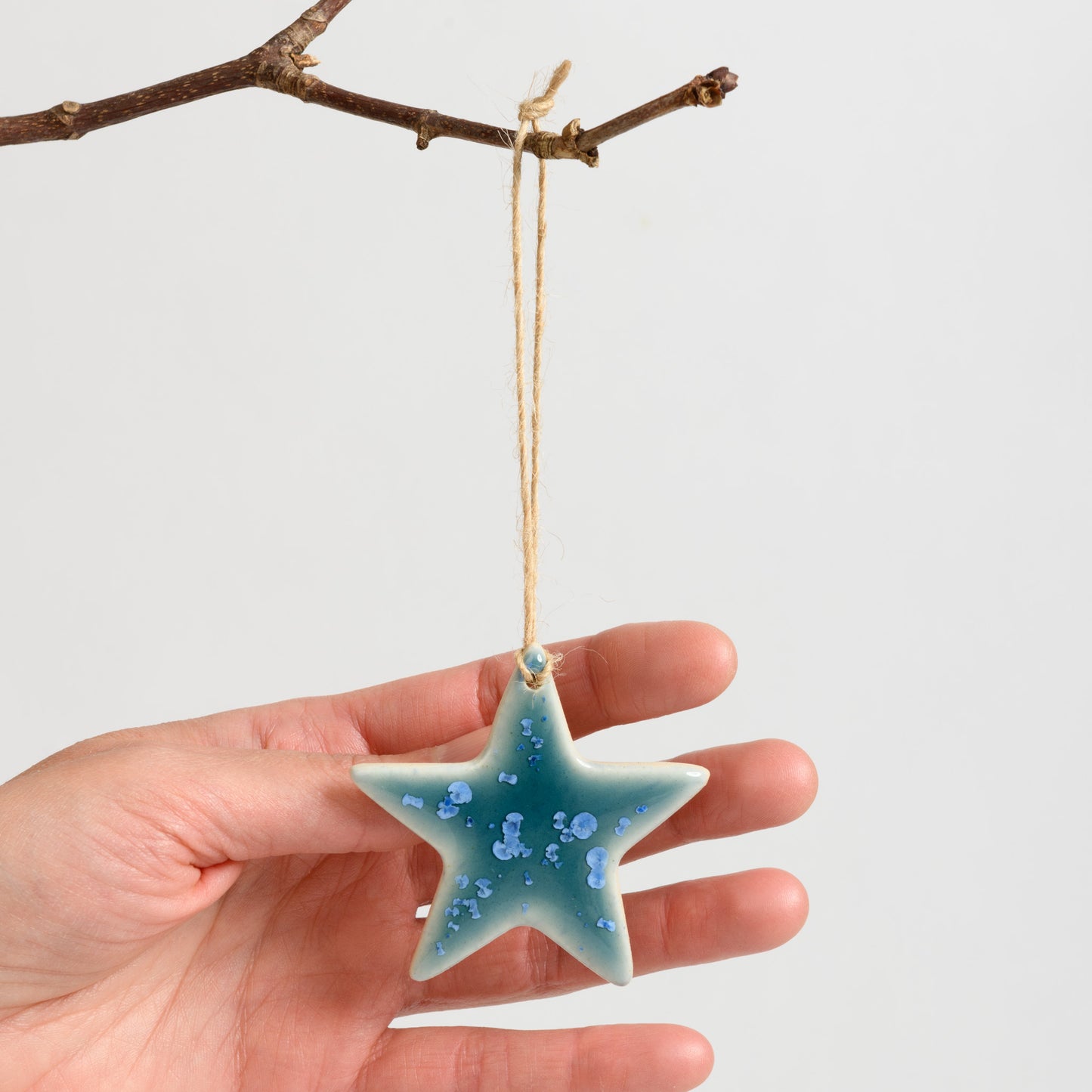 Christmas Ornament - Star - Crystal Teal