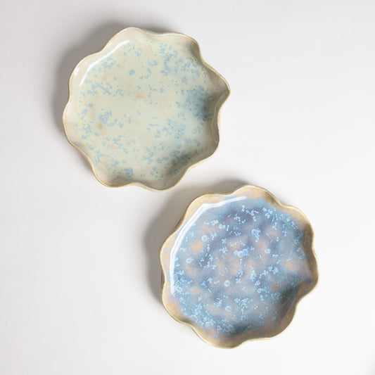 Set of 2 Wavy Jewellery Dishes - Opal and Moonstone (second)