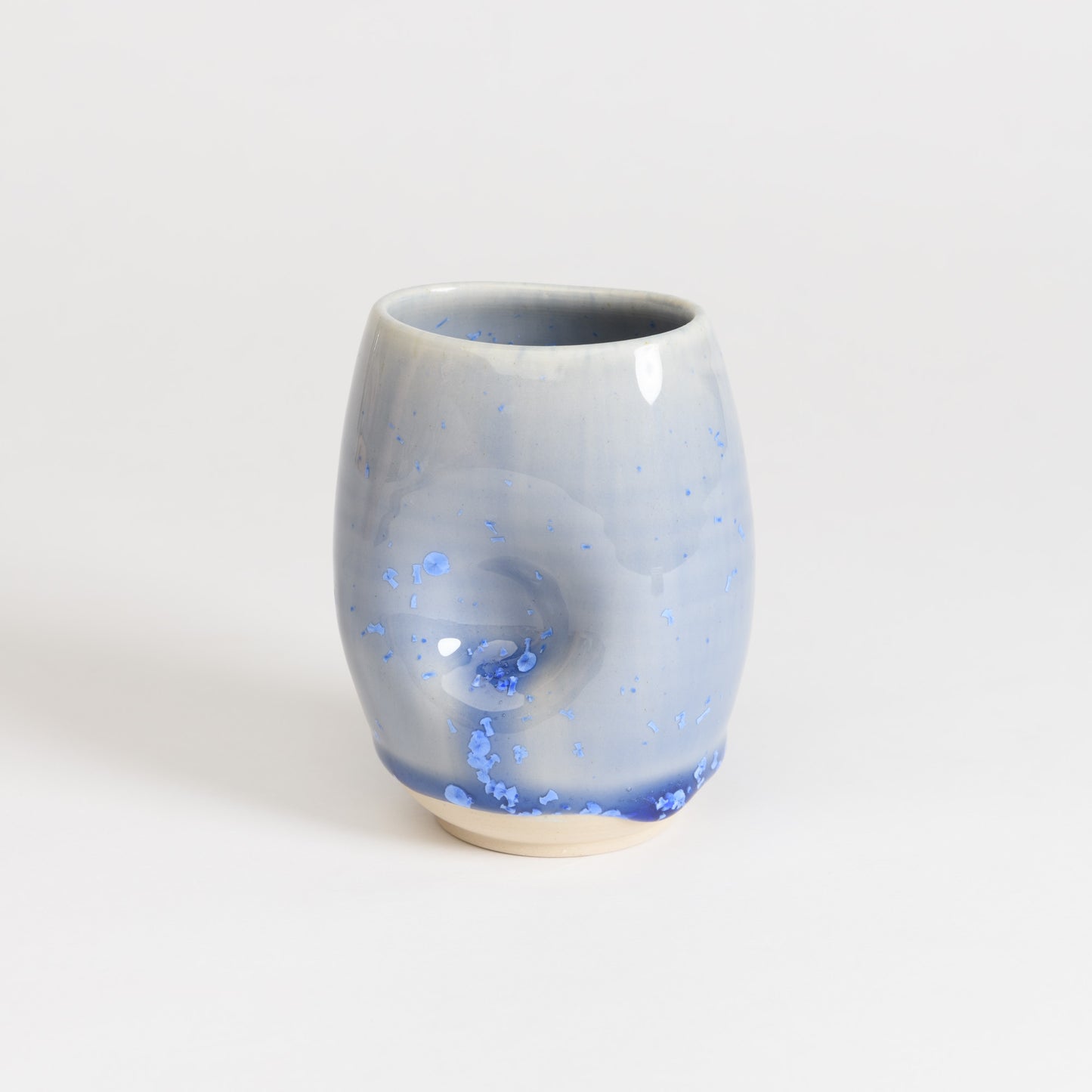 Mini Vase - Blue Dimpled