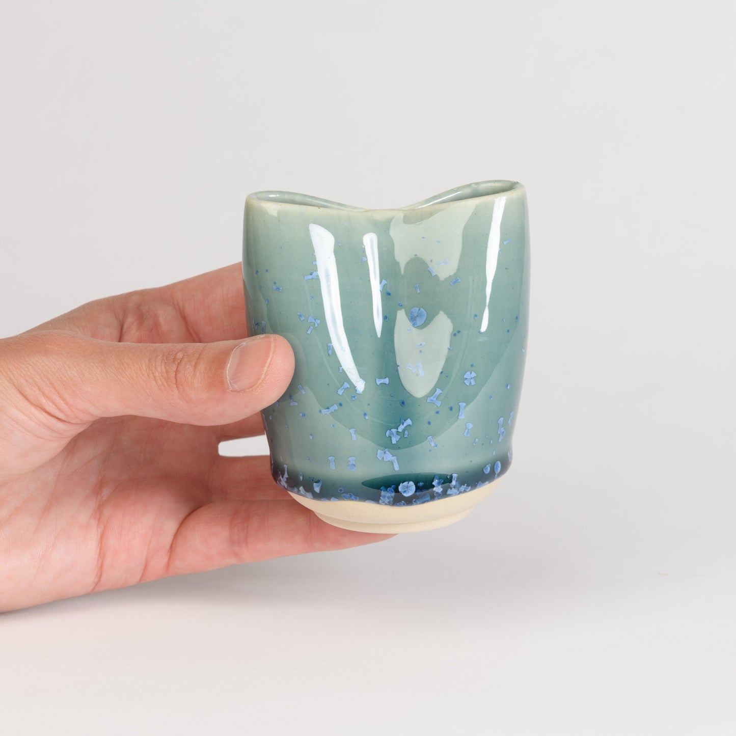 Mini Vase - Teal Pinched