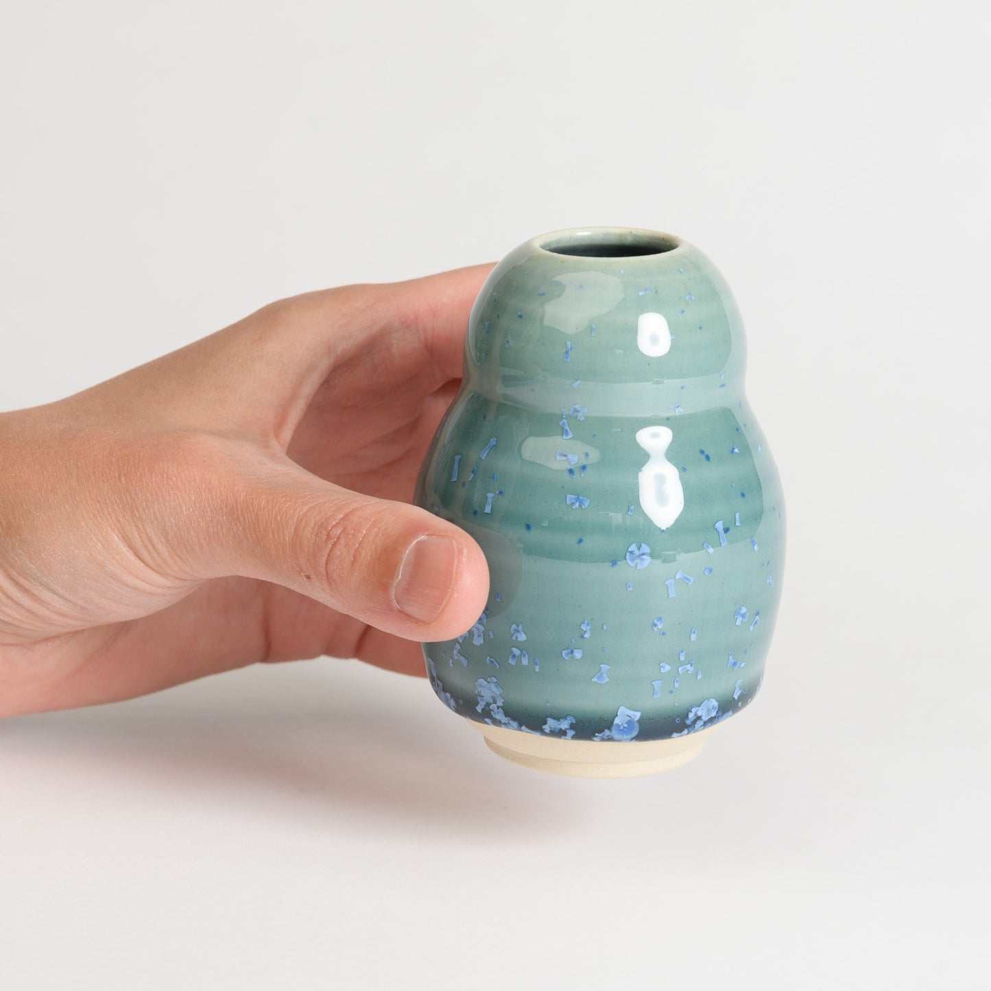 Mini Vase - Teal Gourd