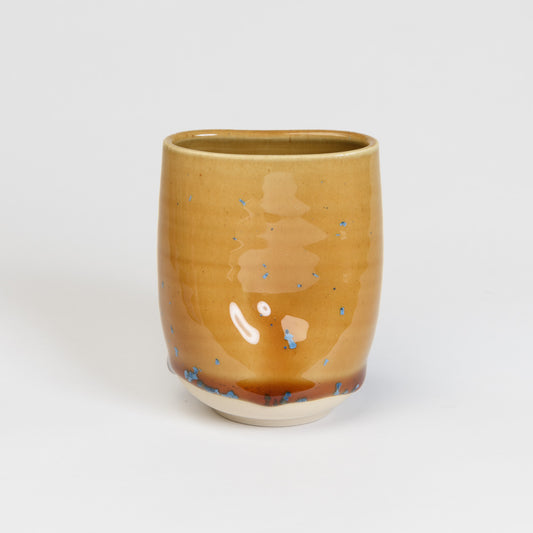 Mini Vase - Amber Dimpled