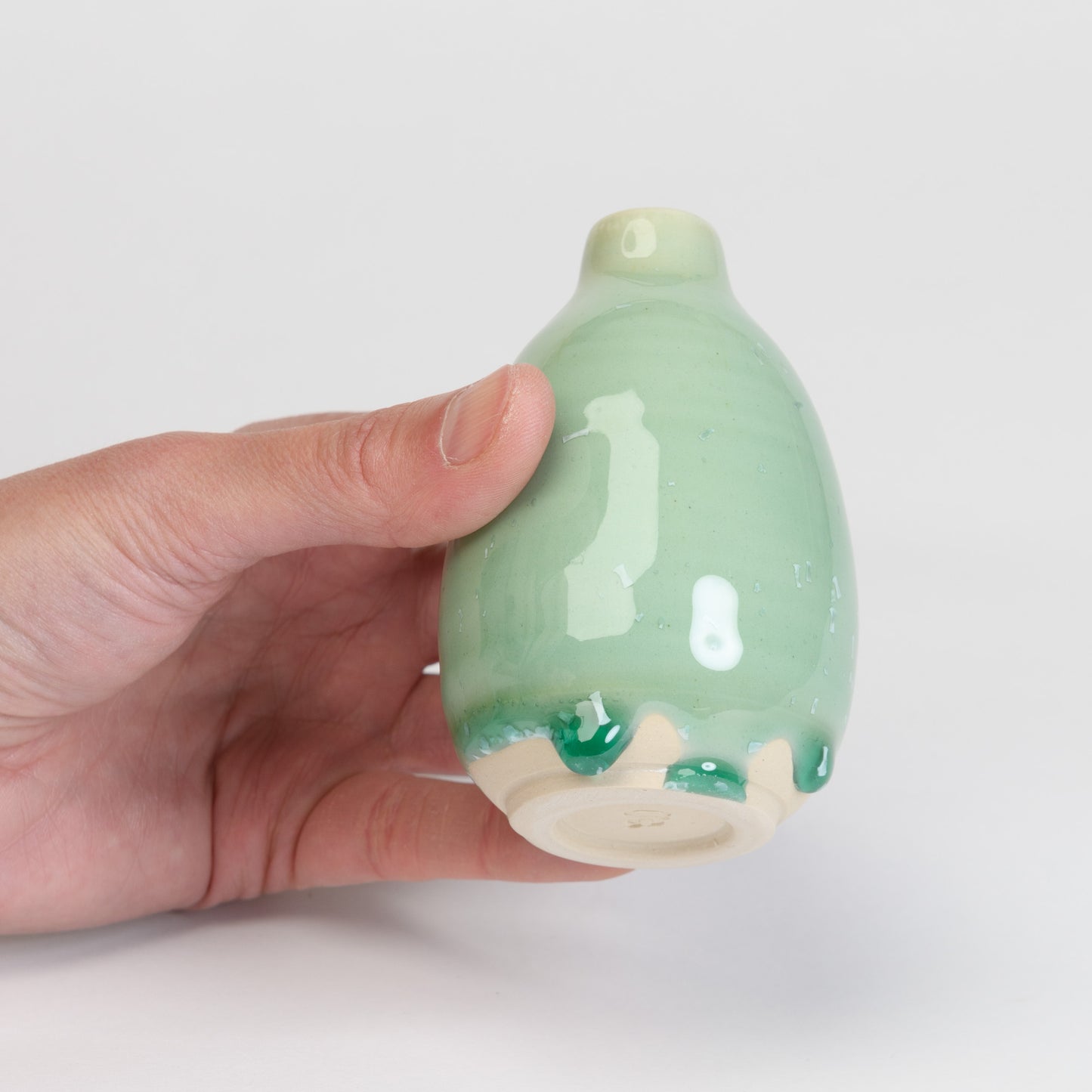 Mini Vase - Green Bottle