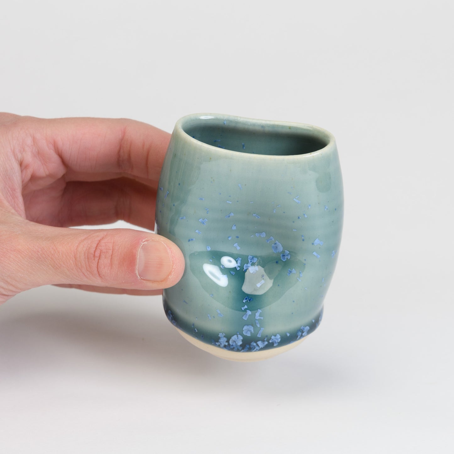 Mini Vase - Teal Dimpled