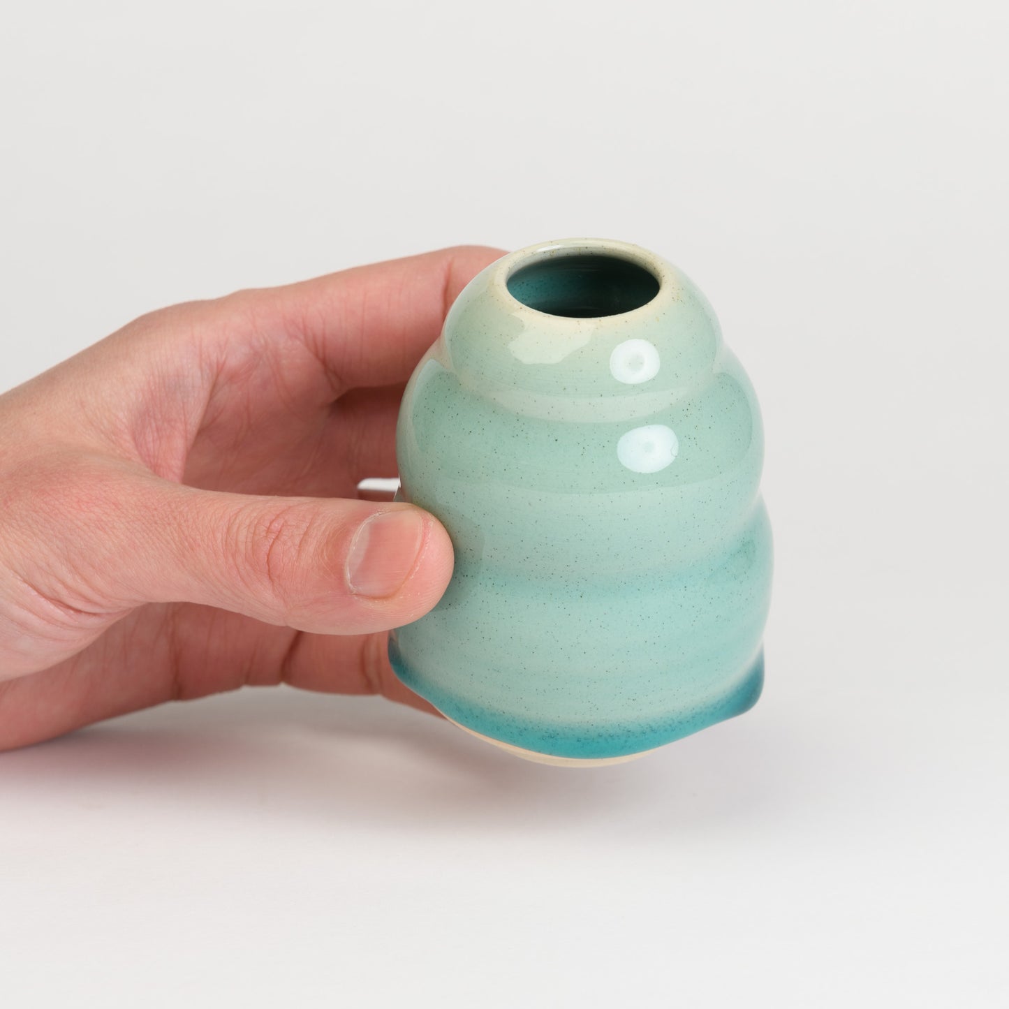 Mini Vase - Jelly Turquoise Bellied