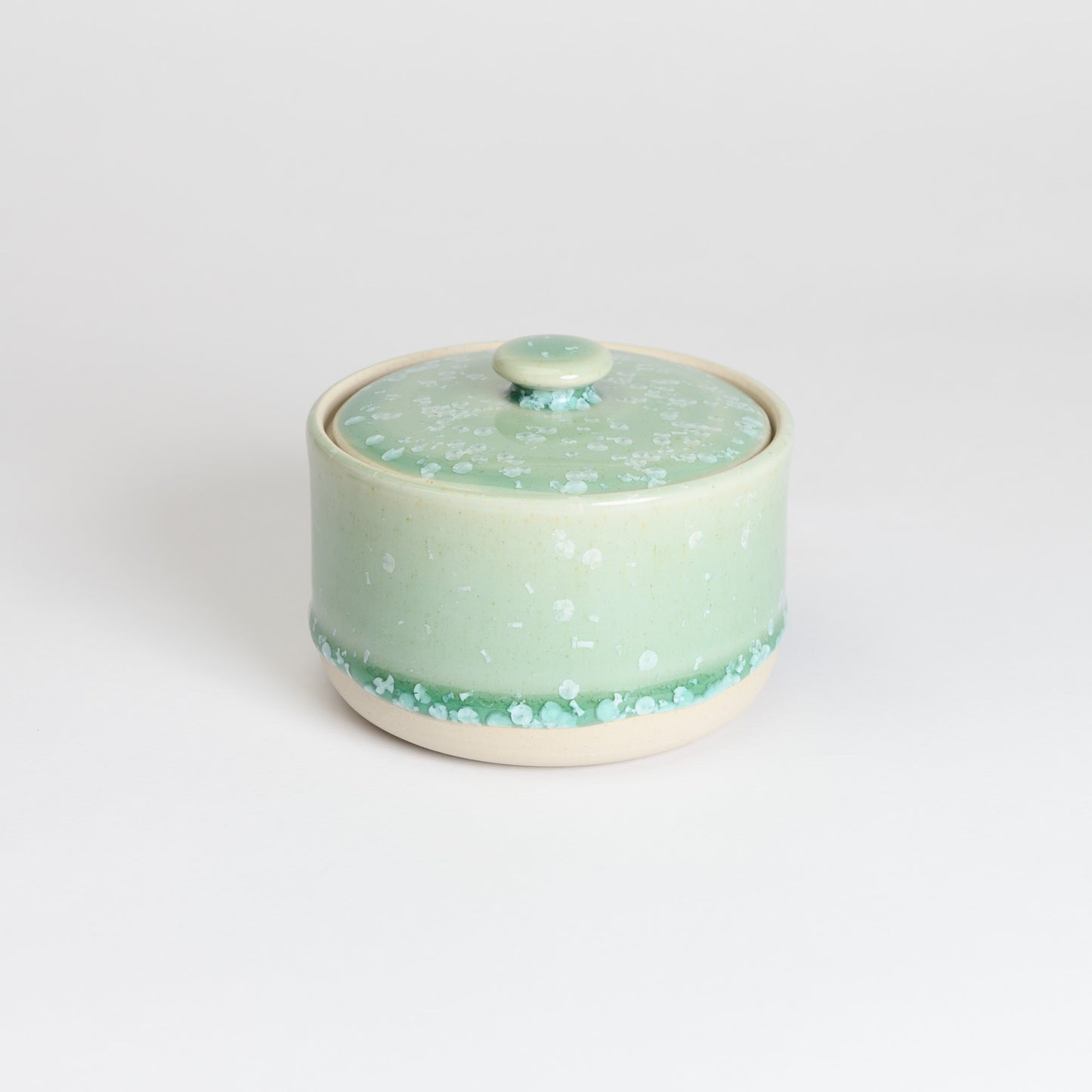 Salt/Sugar Pot - Crystal Green