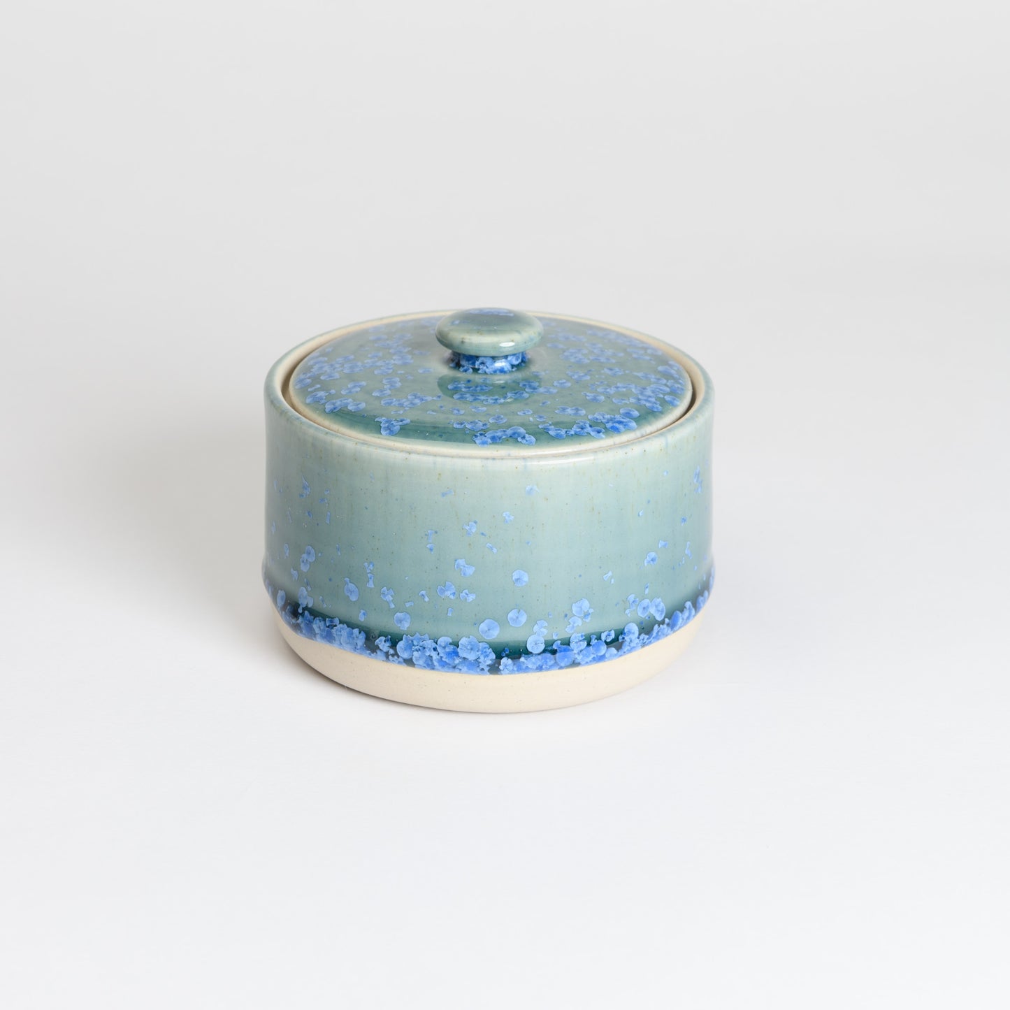 Salt/Sugar Pot - Crystal Teal