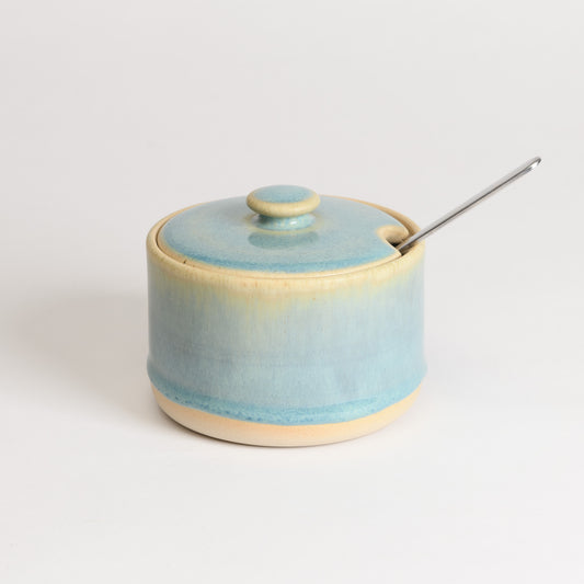 Salt/sugar Pot with spoon hole - Ocean (second)