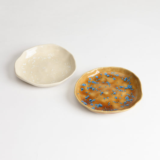 Set of 2 Jewellery Dishes - Amber and Natural (second)