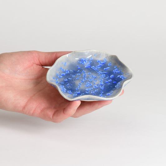 Jewellery Dish Wavy - Crystal Blue