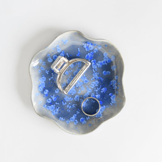 Jewellery Dish Wavy - Crystal Blue
