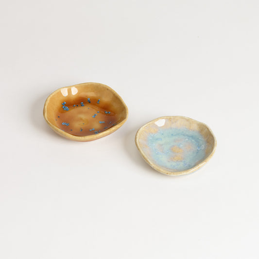 Set of 2 Ring Dishes - Amber and Moonstone (second)