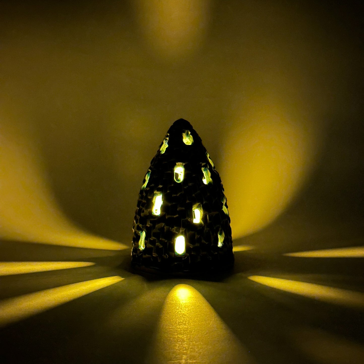 Christmas Tree - Carved Medium Teal