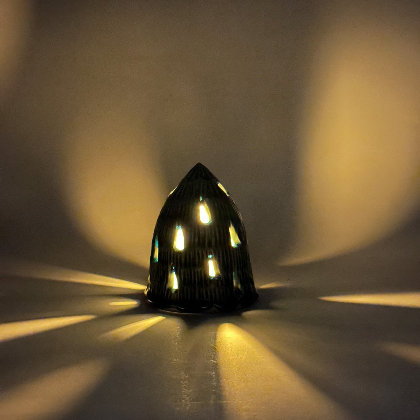 Christmas Tree - Carved Small Teal