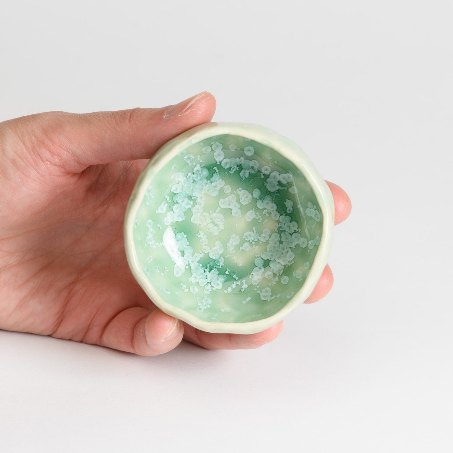 Tealight Holder - Crystal Mint