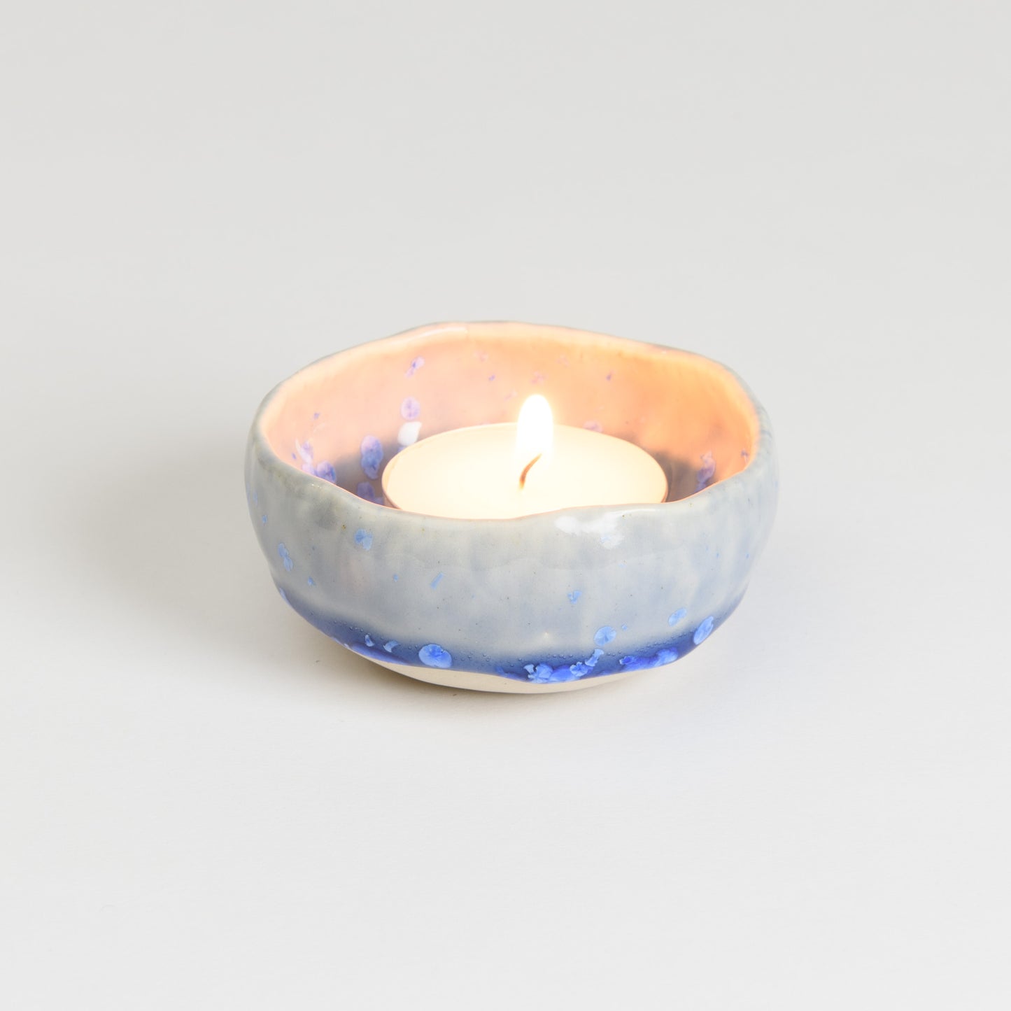 Tealight Holder - Crystal Blue